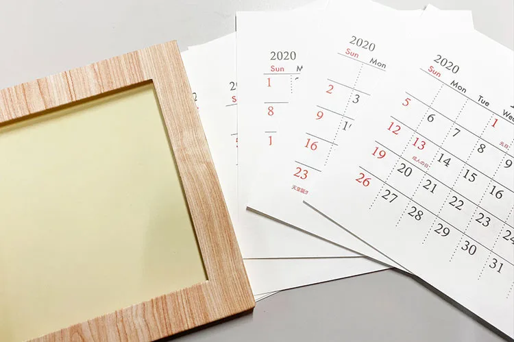 2020年版ダイソー マグネットカレンダーを冷蔵庫に貼ってスッキリ！